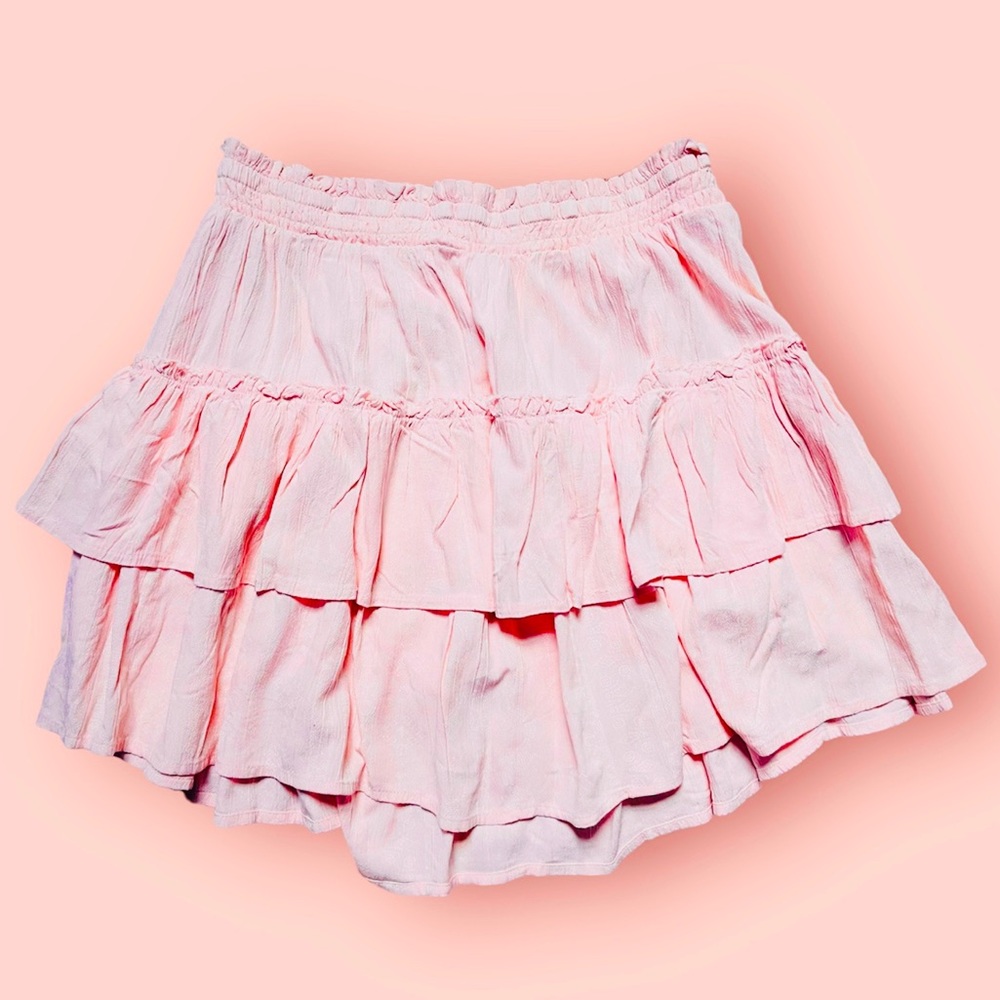 Mini Pink Layered Skirt